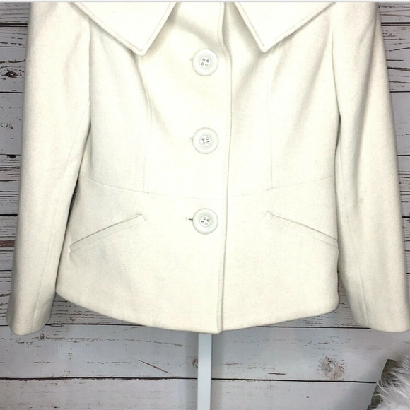 Andre Badi cream colored Pea coat size M - Picture 4 of 8